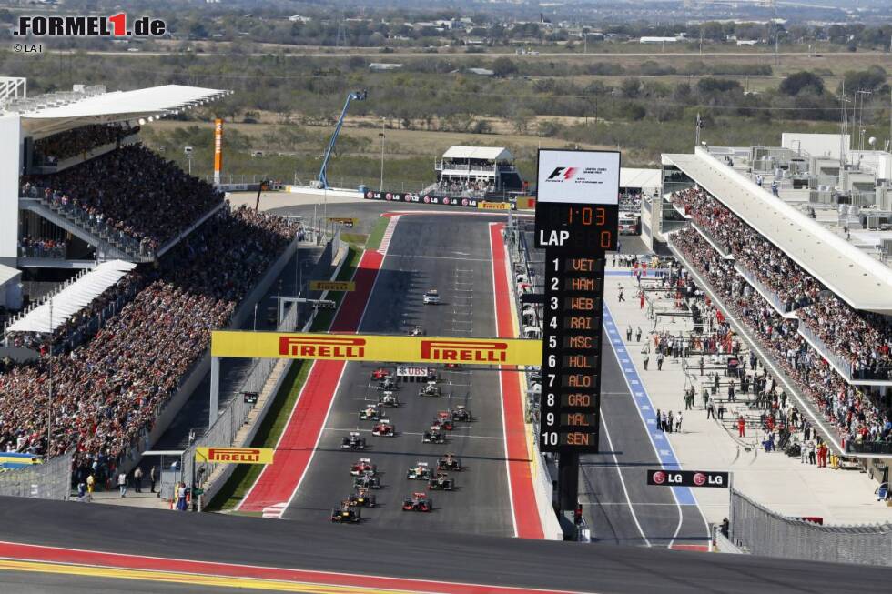 Foto zur News: 2012: 3 Rennen rein, 2 Rennen raus - Bahrain ist nach der Absage des Vorjahres wieder drin, Hockenheim wieder reinrotiert. Mit dem Circuit of The Americas in Austin versucht die Formel 1 erneut, in den USA Fuß zu fassen. Die Organisatoren in der Türkei können sich hingegen nicht auf einen neuen Vertrag einigen. Die 20-Rennen-Marke fällt.