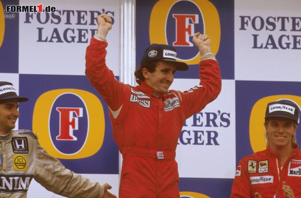 Foto zur News: Alain Prost: Auch der &quot;Professor&quot; fährt im Laufe seiner Karriere für diese drei Teams. Den Titel gewinnt er dabei nur mit McLaren - dafür aber gleich dreimal (1985, 1986 und 1989). Für Renault (1983) und Ferrari (1990) wird er jeweils Vizeweltmeister. Seinen vierten Titel gewinnt er 1993 mit Williams.