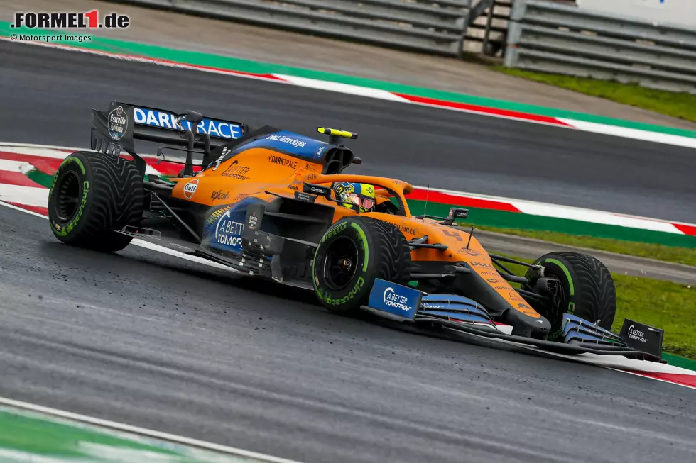 Foto zur News: Lando Norris (3): Ein eher unauffälliges Rennen mit P8 am Ende. Ein ordentliches Ergebnis, mehr aber auch nicht - vor allem im Vergleich zum Teamkollegen. Einen Abzug gibt es zudem für die unnötige Strafe im Qualifying, als er seine Runde bei doppelten gelben Flaggen nicht abbrach. Machte sich das Leben so selbst schwer.