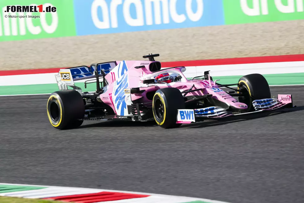 Foto zur News: Sergio Perez (3): Auch der Teamkollege bekommt von uns allerdings keine bessere Note, dazu war das Rennen zu unauffällig. P5 am Ende ist gut, sollte im Racing Point RP20 unter den Umständen aber auch der Anspruch sein. Dazu im Training einmal unachtsam, was ihm selbstverschuldet eine Startplatzstrafe eingebracht hat.