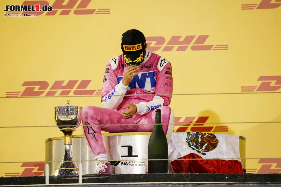 Foto zur News: Sergio Perez (1): Kaum einer hat ihm diesen Sieg nicht gegönnt. Hatte im Jahr 2020 sportlich viel Pech, dazu der Cockpitverlust und die Coronainfektion. Sollte er die Formel 1 verlassen müssen, dann wird er das nun zumindest als GP-Sieger tun - und das total verdient. Sensationelle Aufholjagd vom letzten Platz, viel besser geht es nicht!