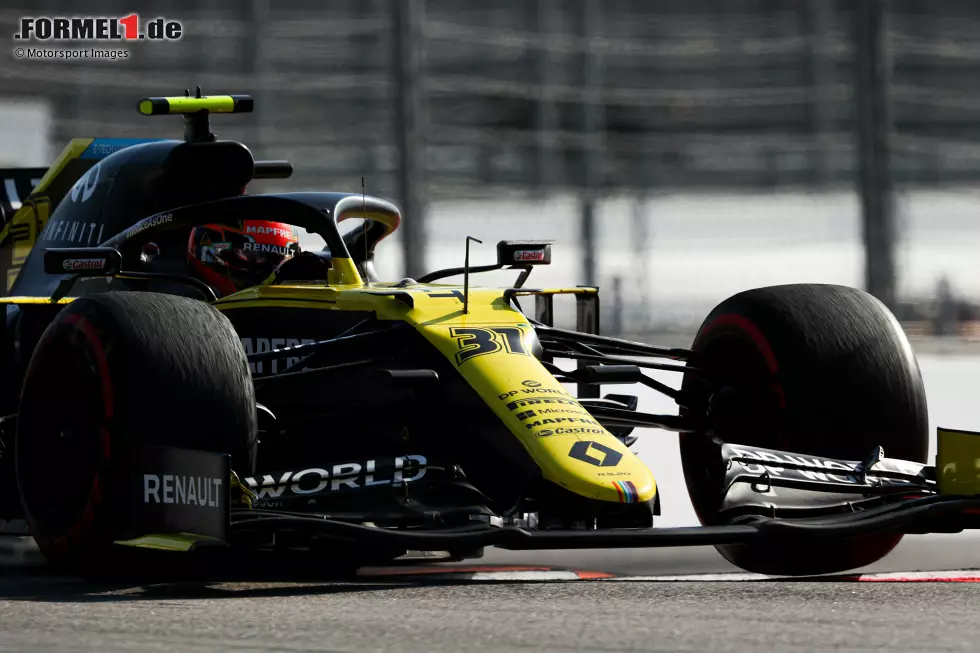 Foto zur News: Esteban Ocon (3): Im Qualifying die üblichen zwei bis drei Zehntel langsamer als Ricciardo. Gute erste Rennhälfte, dann aber umso stärker abgebaut. Am Ende nur P7. Zwei Positionen und 20 Sekunden hinter dem Teamkollegen und sogar hinter Leclerc im unterlegenen Ferrari. Die gute erste Rennhälfte rettet ihn vor der 4.