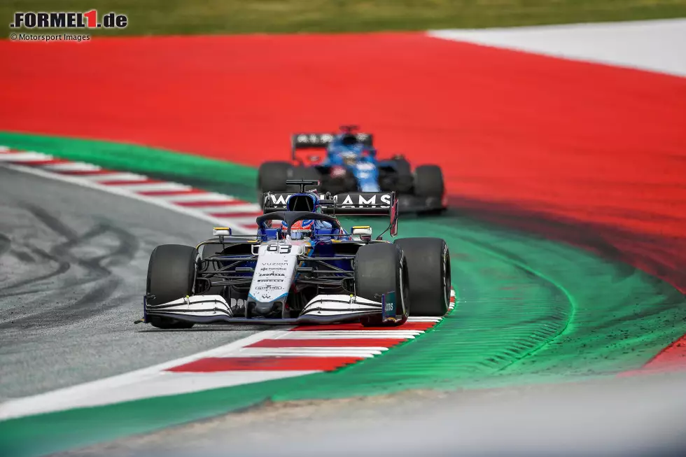 Foto zur News: George Russell (2): Für&#039;s Qualifying gibt&#039;s eine glatte 1 von der Redaktion! Aber sein Rennsonntag war nicht perfekt. Vor dem Start nervös (laut Jost Capito), ließ er sich in der ersten Runde die Schneid abkaufen und fiel ein paar Plätze zurück. Hätte er im Duell mit Fernando Alonso wieder gutmachen können. Hat er aber nicht.