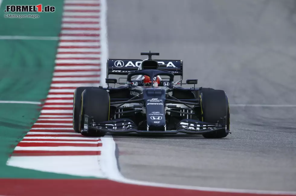 Foto zur News: Yuki Tsunoda (2): War zum ersten Mal in Austin und kriegt dafür einen Rookie-Bonus. Doch sein Wochenende war tatsächlich gut: Solide Quali, wenn auch klar langsamer als Gasly. Im Rennen trotz Soft-Reifen im ersten Stint gut durchgekommen, Bottas hinter sich gehalten und am Ende gepunktet. Das ist schwer in Ordnung!