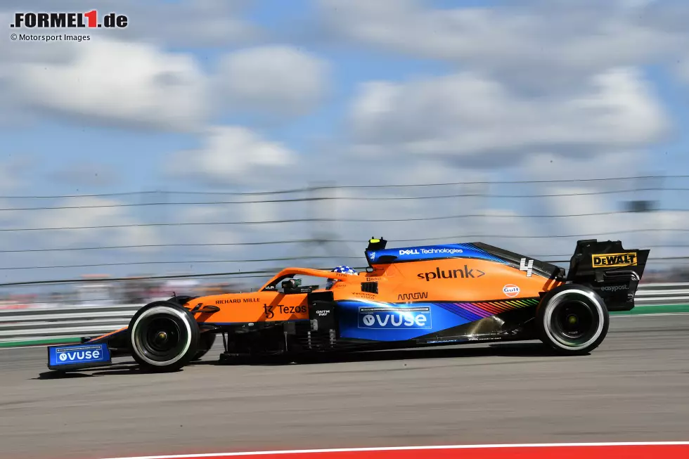 Foto zur News: Lando Norris (3): Im Qualifying langsamer als Ricciardo, im Rennen ebenfalls. Okay: Beim Doppelstopp von McLaren hat er zusätzlich Zeit verloren. Aber: P8 ist am Ende eine Enttäuschung, wenn der Teamkollege Fünfter wird. Da haben wir schon Besseres von Norris gesehen ...