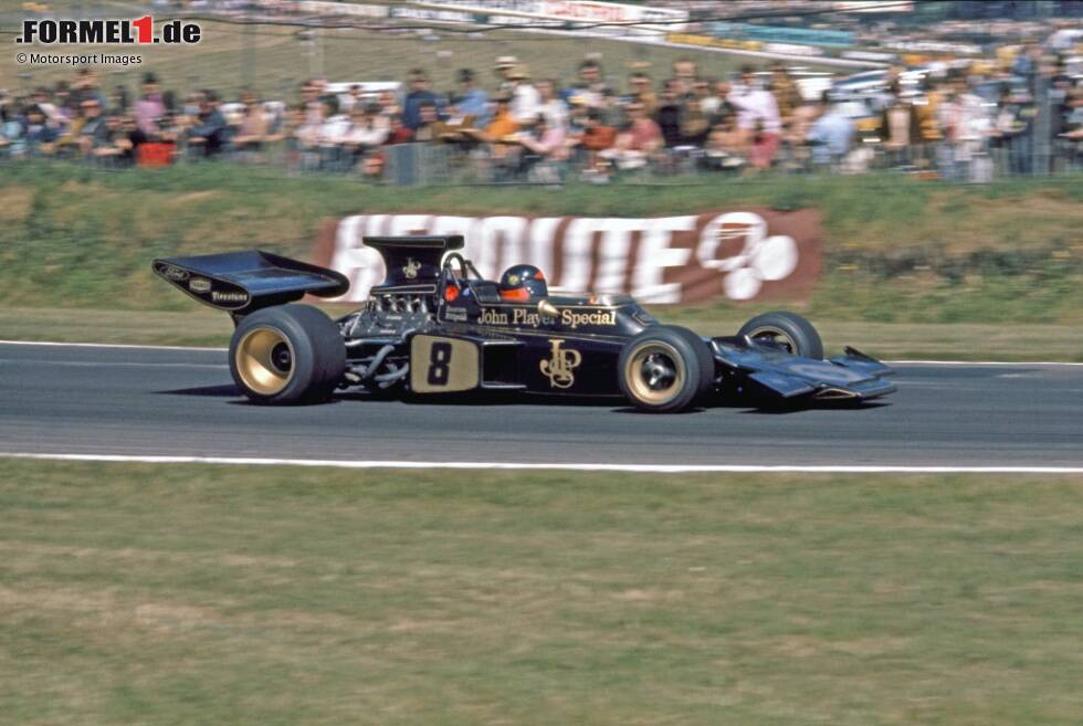 Foto zur News: ... beim Großbritannien-Grand-Prix, aber schon 1972, fuhr dieser Lotus 72D mit einer sehr speziellen Airbox. In der jüngeren Formel-1-Geschichte ...