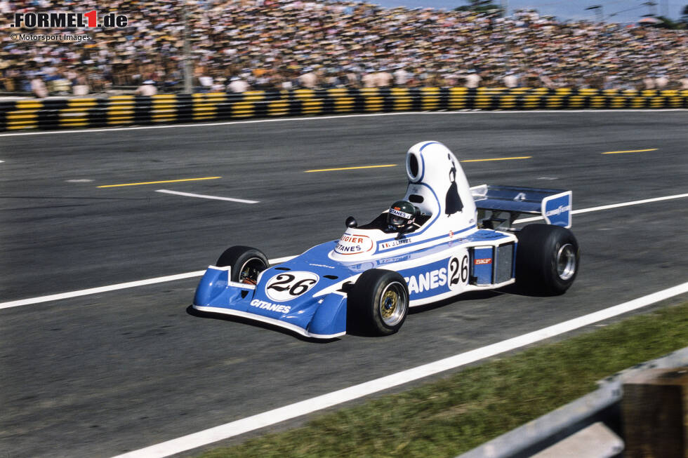 Foto zur News: ... 1976 am Ligier JS5, dem &quot;Klassiker&quot; unter den Formel-1-Autos für außergewöhnliche Airboxen. Dieses Exemplar war besonders gewaltig und erinnert sehr an den aktuellen A521.