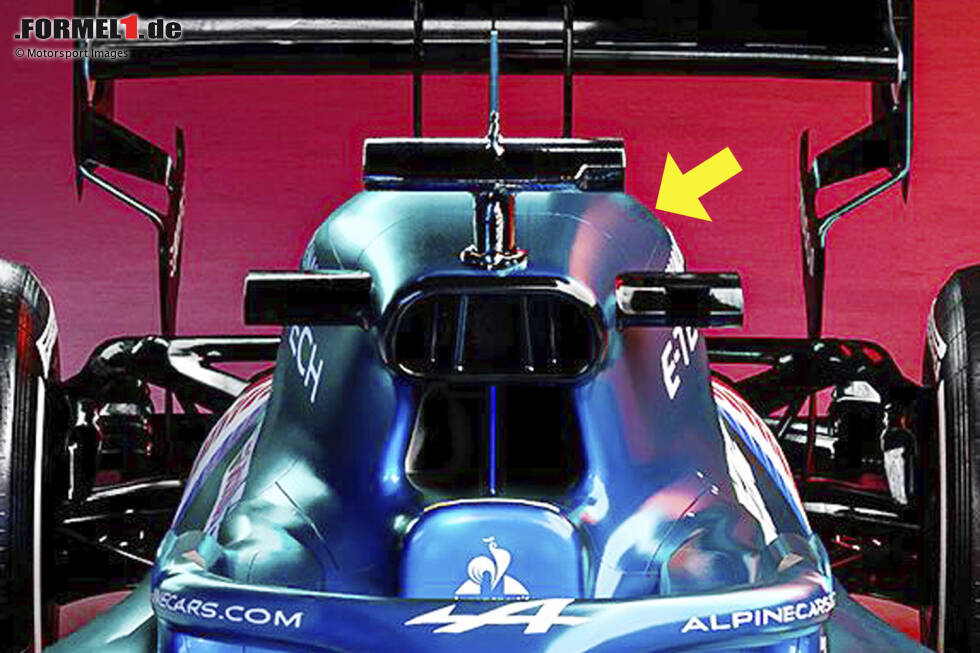 Foto zur News: Die &quot;dicke&quot; Airbox am Alpine A521 von Fernando Alonso und Esteban Ocon ist eine Überraschung in der Formel-1-Saison 2021. Und viele Beobachter fragen sich, was genau dahinter steckt. In dieser Fotostrecke liefern wir die Erklärung und die technischen Hintergründe!