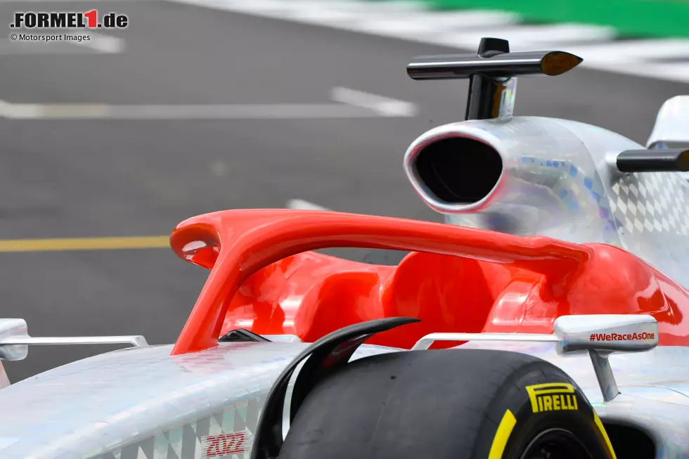 Foto zur News: Cockpitschutz: Die Formel 1 setzt weiterhin auf Halo. Der Überrollbügel wird seit 2018 verbindlich verwendet und wurde auch in das künftige Autodesign integriert.