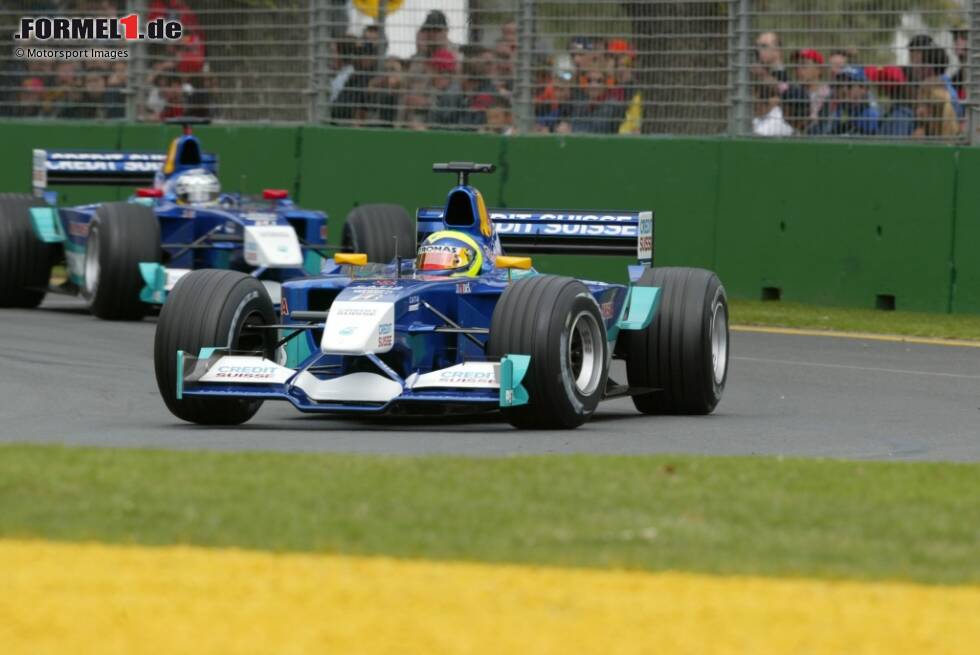 Foto zur News: #2 Felipe Massa - 0 Runden (Australien 2002): Der Brasilianer feiert in Melbourne einen ordentlichen Einstand und fährt im Qualifying auf Anhieb in die Top 10. Nebenbei kann er auch noch seinen erfahreneren Teamkollegen Nick Heidfeld schlagen. Das nützt ihm am Sonntag aber nichts ...