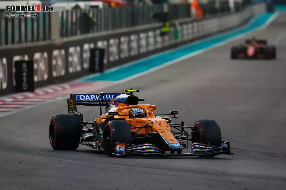 Foto zur News: Lando Norris (2): Sensationelles Qualifying mit P3 für McLaren! Beim Start auf Soft etwas zu zahm (nervös wegen Titelkampf vor ihm?) und später im Pech mit einem Plattfuß. P7 am Ende täuscht über eine sehr starke Leistung hinweg. Norris war gut in Abu Dhabi, deutlich besser als Ricciardo!