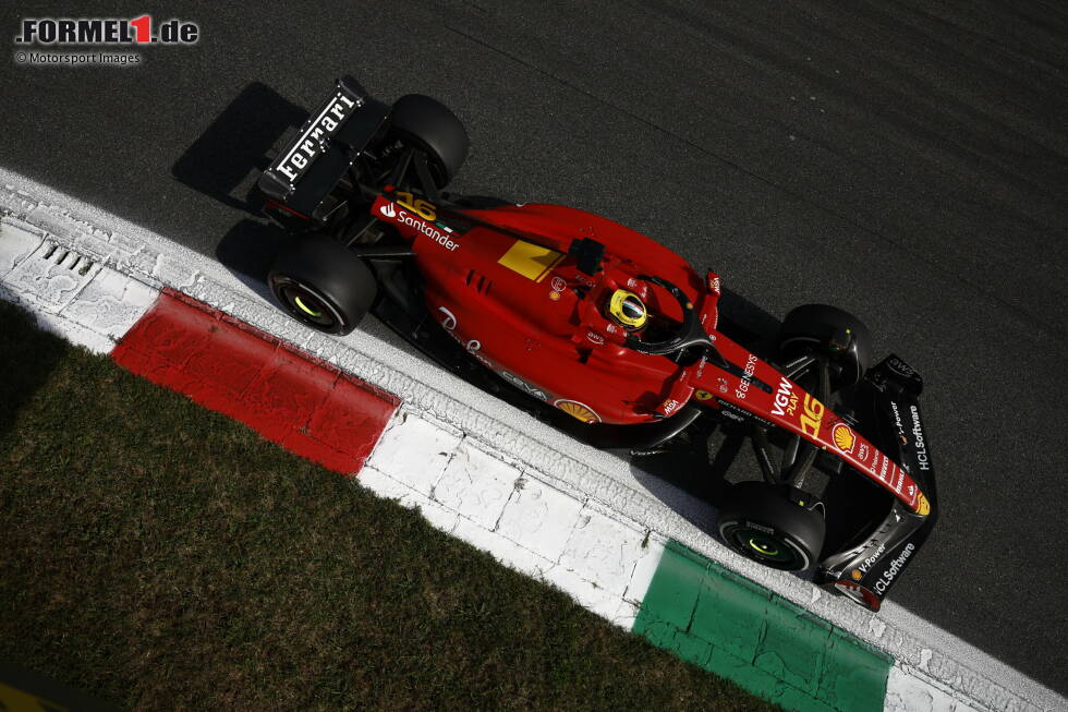 Foto zur News: Wieder Monza, dieses Mal aber ein schöner Anlass: Das Ferrari-Spezialdesign beim Heimspiel 2023 ist eine Hommage an den Ferrari 499P, der im gleichen Jahr zuvor die 24 Stunden von Le Mans gewonnen hat.