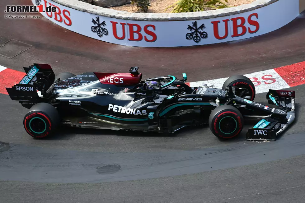 Foto zur News: Lewis Hamilton (4): Verkehrte Welt bei Mercedes. Während Bottas an einem schwierigen Wochenende zumindest noch eine ordentliche Pace zeigte, ging beim Weltmeister gar nichts. Im Qualifying nur auf P7 und unter anderem hinter einem AlphaTauri. Das ist natürlich viel zu wenig, wenn der Teamkollege Dritter wird. Im Rennen dann machtlos.