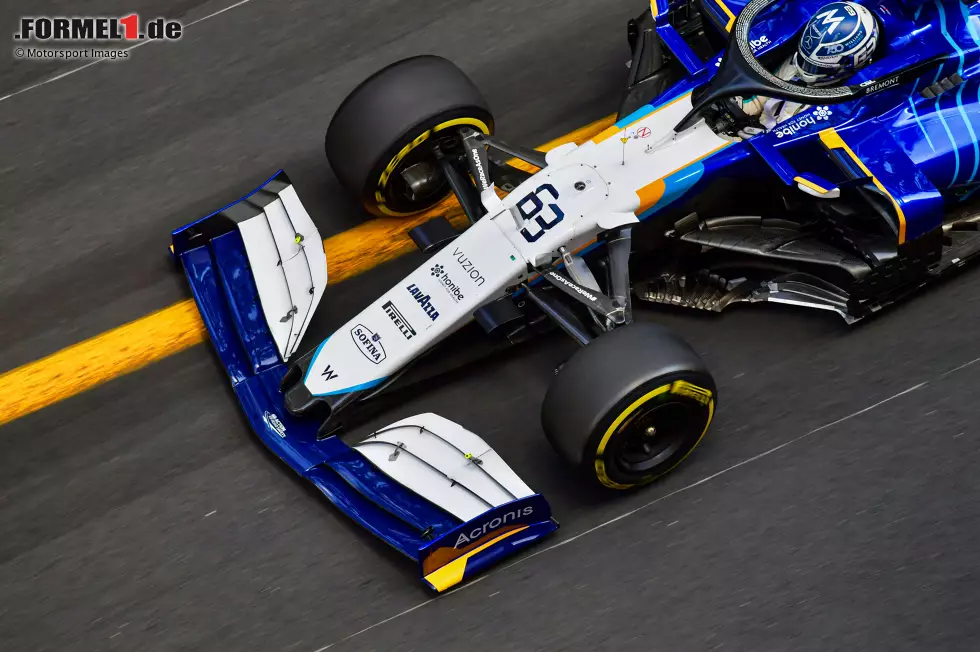 Foto zur News: George Russell (3): Monaco liegt dem Williams nicht, deshalb konnte auch der Brite dieses Mal nicht glänzen. P15 im Qualifying, P14 im Rennen. Sehr viel mehr war im Williams beim 750. Grand Prix des Teams wohl nicht drin. Für eine bessere Note war es der Mehrheit der Redaktion am Ende aber zu wenig.