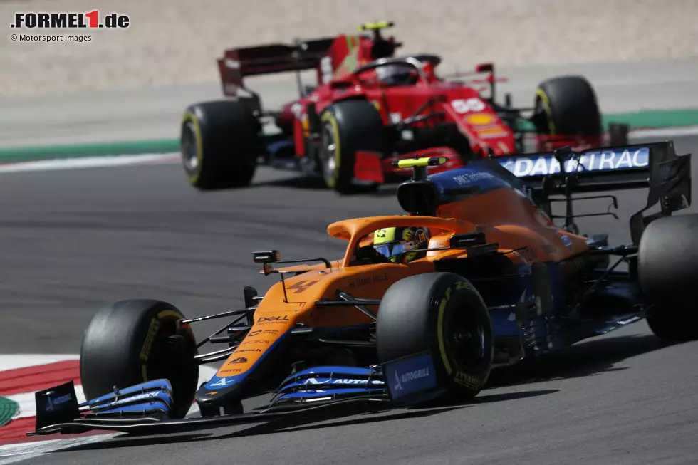 Foto zur News: Lando Norris (1): Wie auch schon in Imola sichert er sich die einzige 1 - wenn auch mit leichten Abzügen. Im Qualifying landete er &quot;nur&quot; auf P7, da wäre vielleicht etwas mehr gegangen. Im Rennen dann aber wieder gewohnt stark und sogar einige Zeit vor Perez im Red Bull. Am Ende als Fünfter &quot;Best of the Rest&quot; und wieder Bester bei uns!