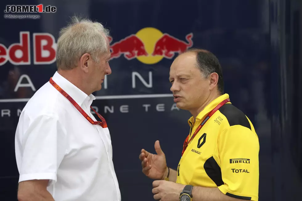 Foto zur News: Frederic Vasseur (im Bild rechts) kann auf eine erfolgreiche Teamchef-Karriere in den Nachwuchsklassen zurückblicken, als er 2016 bei Renault Teamchef in der Formel 1 wird. Schon 2017 aber ...