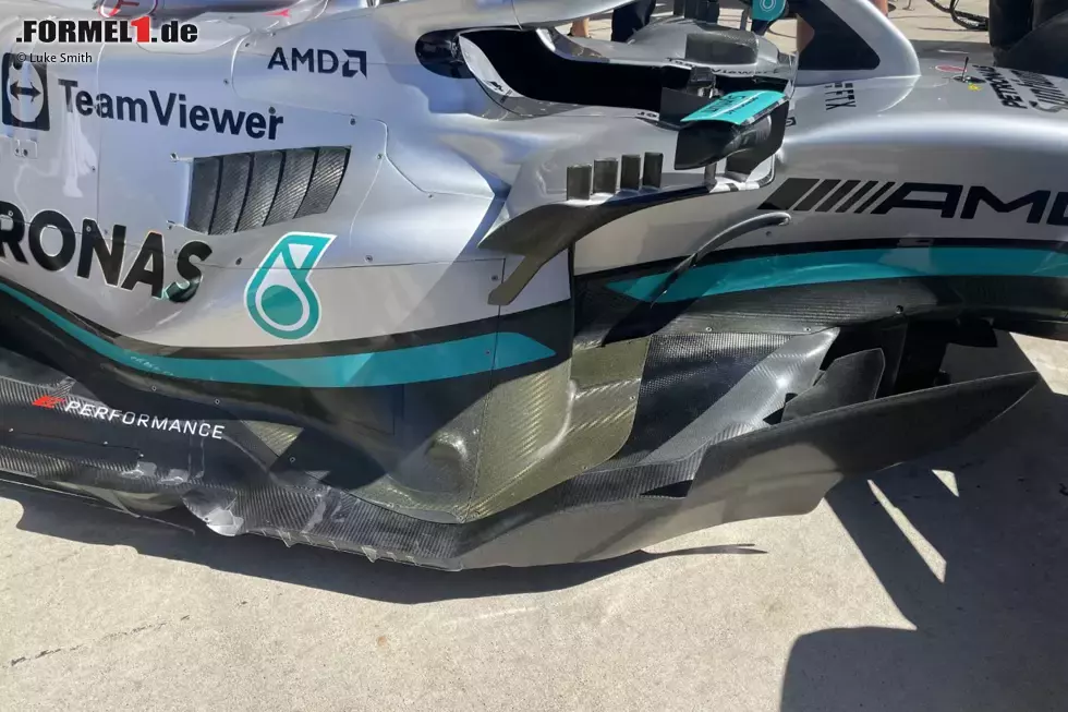 Foto zur News: Mercedes W13: Unterboden