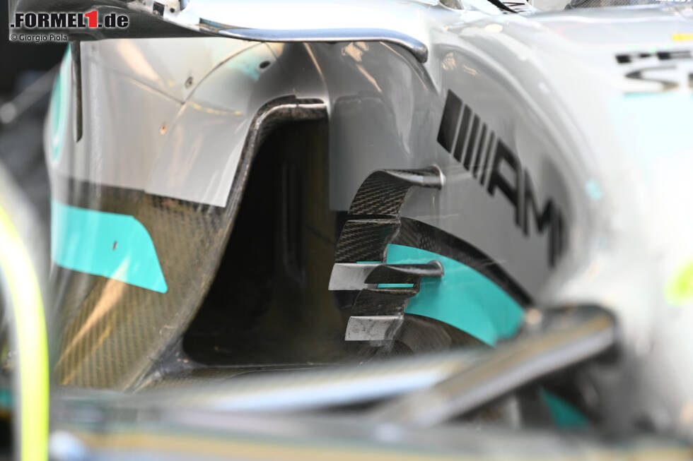 Foto zur News: Mercedes W13: Seitliche Winglets