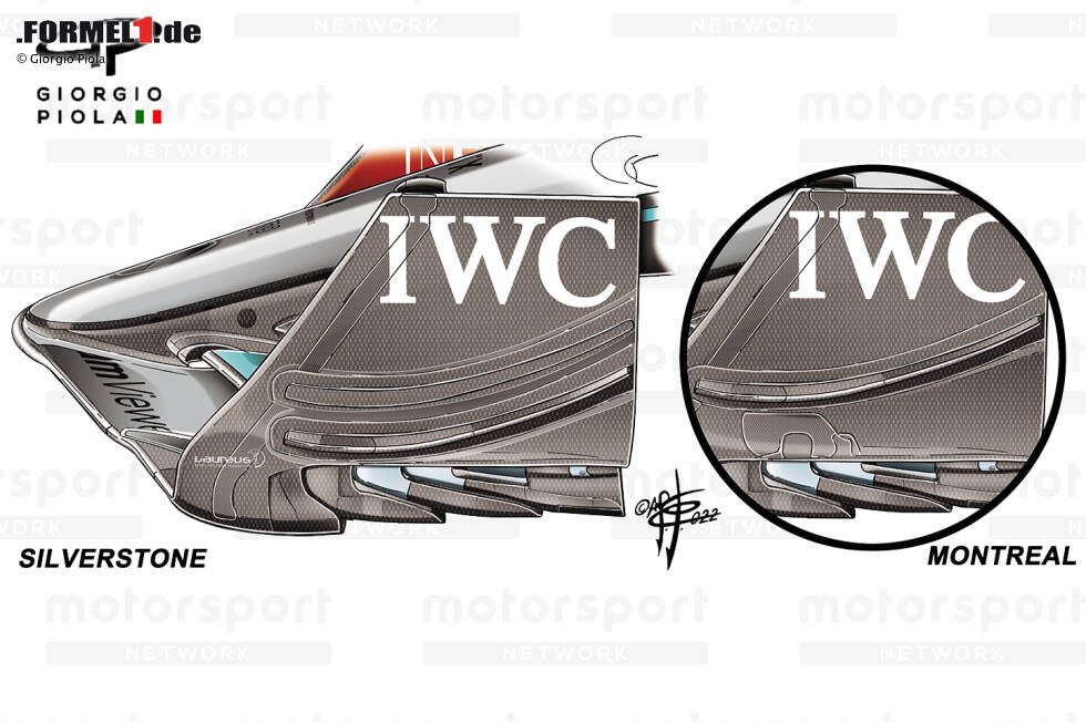 Foto zur News: Im Rahmen der Weiterentwicklung der Frontflügelendplatte änderte das Team in Silverstone die Position des Leitflügels, indem es ihn in Richtung des geschlitzten Bereichs neben den Flaps absenkte.