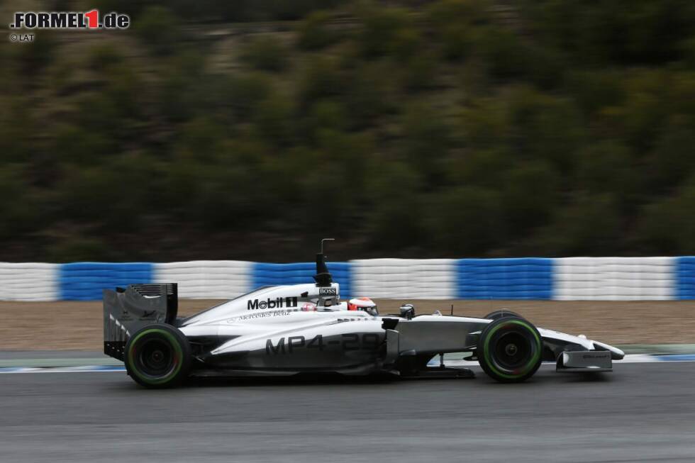 Foto zur News: Testsieger 2014: Kevin Magnussen (McLaren) - Der Januar-Test in Jerez läutete eine neue Ära ein. Das Reglement war mit den Turbomotoren komplett umgeworfen worden und die Testfahrten mit zahlreichen Defekten eine kuriose Angelegenheit. McLaren präsentierte sich in Bestform mit Rookie Kevin Magnussen vor Williams&#039; Felipe Massa (+0,424).