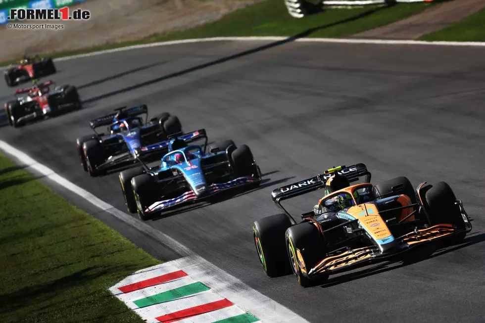 Foto zur News: Lando Norris (3): Auch bei ihm hätte ein Redakteur zur 2 gegriffen, doch hier war die Mehrheit letztendlich ebenfalls dagegen. &quot;Best of the Rest&quot; im Qualifying, wobei McLaren an diesem Wochenende auch keinen echten Gegner hatte, weil Alpine schwächelte. Im Rennen mit etwas Pech Siebter. Sagt selbst, P5 wäre drin gewesen.