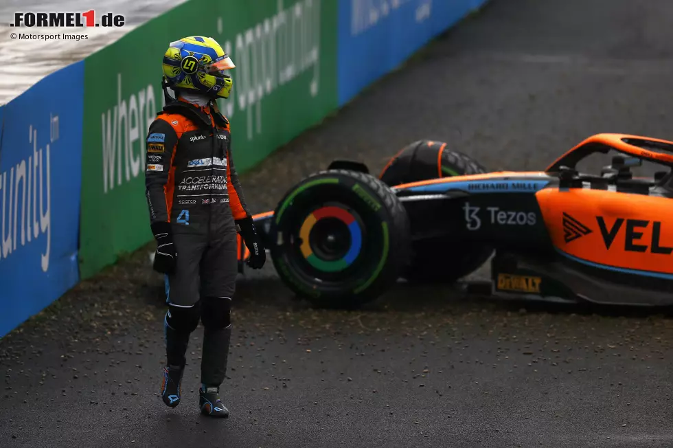 Foto zur News: Lando Norris (2): Auch hier reicht es ganz knapp nicht zur 1. Dem Briten ziehen wir unter anderem seinen Crash im Qualifying ab. Davon abgesehen natürlich ein gutes Wochenende. Aber auch hier darf man nicht vergessen: Ohne die Ferrari-Unfälle hätte es nicht zum Podium gereicht.