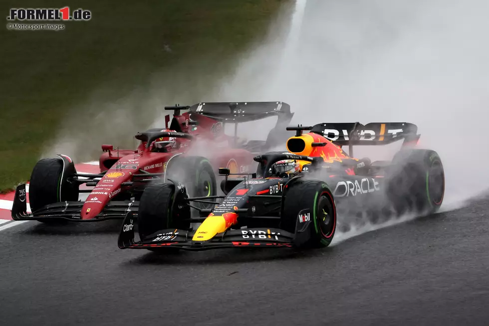 Foto zur News: Charles Leclerc (3): Kratzt ebenfalls an der 2, doch der Fehler in der Schikane, der P2 und damit die letzte (rechnerische) WM-Chance kostete, war für die Mehrheit Grund genug, auch ihm nur die 3 zu geben. Holte im Kampf um P2 in der WM gegen Mercedes aber immerhin wichtige Punkte für Ferrari.