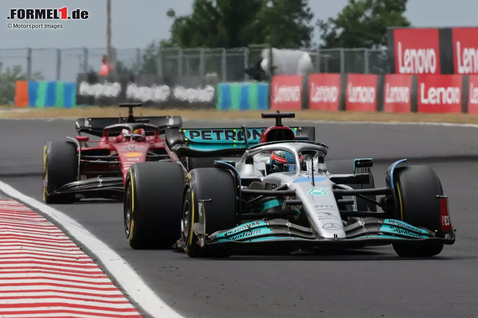 Foto zur News: George Russell (1): Bei ihm ist der &quot;besondere Moment&quot; die unerwartete Poleposition am Samstag. Im Rennen dann im ersten Stint gut gegen die Ferraris verteidigt. Einen kleinen Abzug gibt es dafür, dass er hinter dem Teamkollegen gelandet ist. Aber selbst damit reicht es nach einem starken Wochenende noch zur 1.