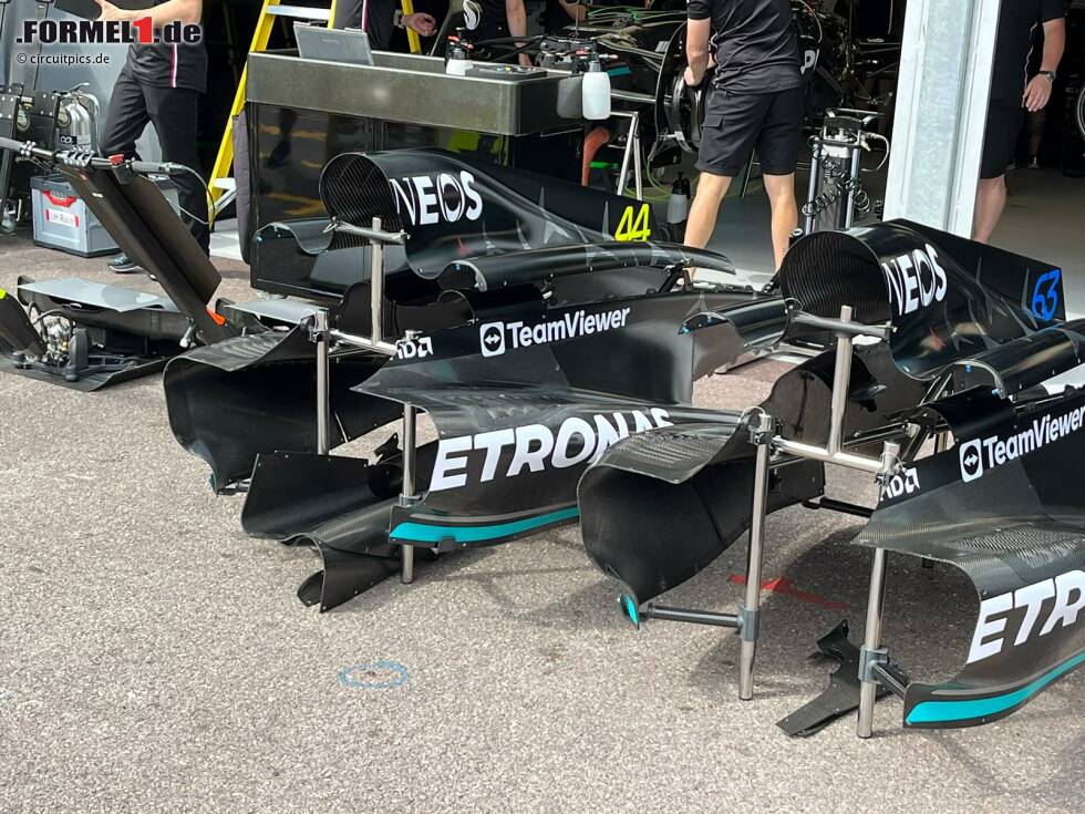 Foto zur News: Die ersten Bilder vom Mercedes-Update am W14 in Monaco