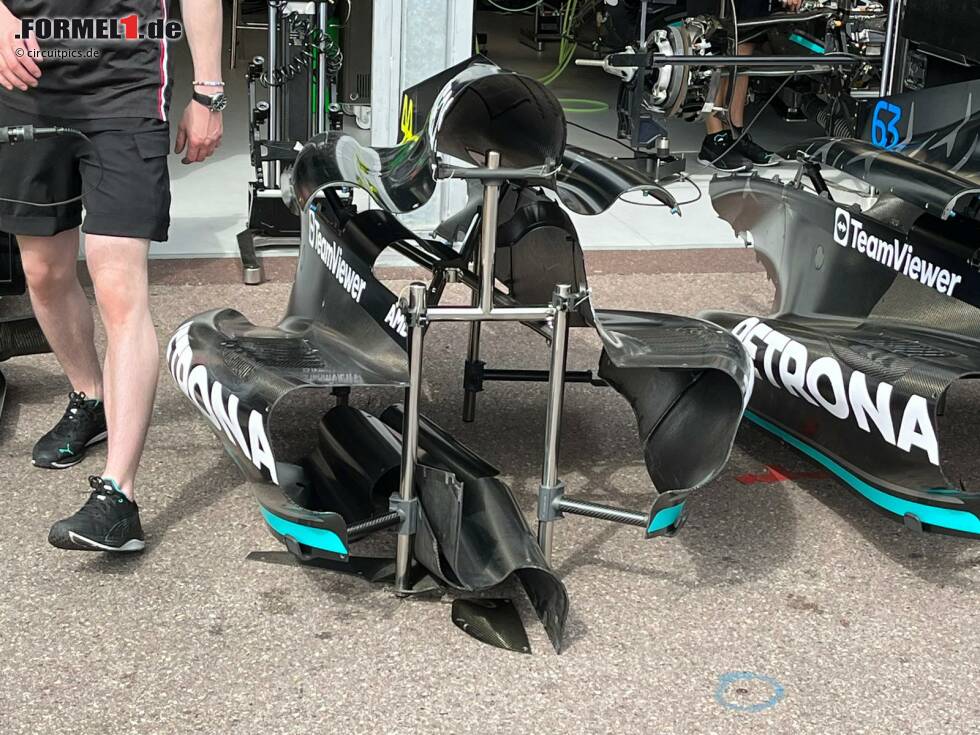 Foto zur News: Die ersten Bilder vom Mercedes-Update am W14 in Monaco