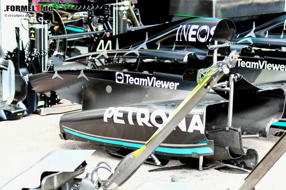 Foto zur News: Die ersten Bilder vom Mercedes-Update am W14 in Monaco