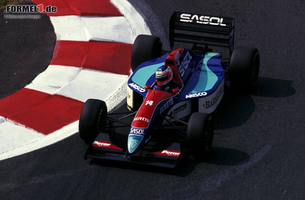 Foto zur News: Jordan-Hart 193: Rubens Barrichello (Brasilien), Thierry Boutsen (Belgien) und teilweise Ivan Capelli (Italien), Marco Apicella (Italien), Emanuele Naspetti (Italien) sowie Eddie Irvine (Großbritannien)