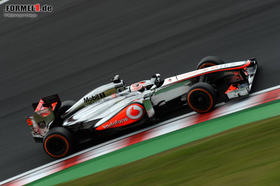 Foto zur News: McLaren-Mercedes MP4-28: Jenson Button (Großbritannien), Sergio Perez (Mexiko)