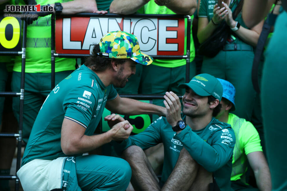 Foto zur News: Lance Stroll (3): Auch bei ihm verhagelt der Samstag ein wenig die Note. Hätten wir nur Qualifying und Rennen bewertet, hätten wir definitiv die 2 gezückt, weil er etwas schlechter war als Alonso. Das SQ1-Aus im Shootout und das daraus resultierende schlechte Sprintergebnis geben aber noch einmal einen zusätzlichen Abzug.