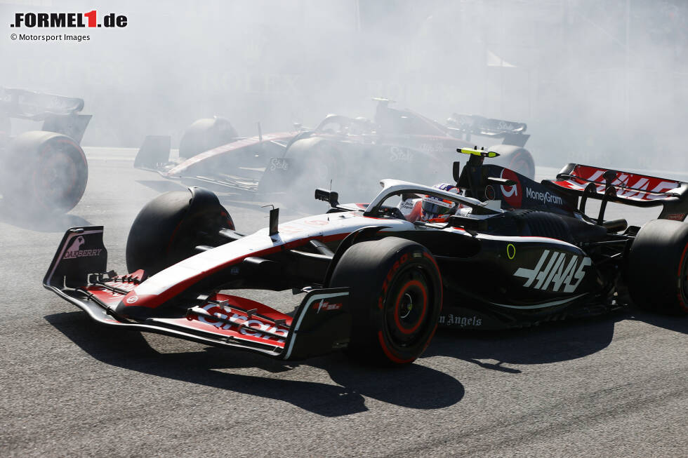 Foto zur News: Nico Hülkenberg (4): Bei ihm haben wir lange überlegt, ob er nicht eine bessere Note verdient hätte, weil der Haas mit seinem Reifenverschleiß &quot;gar nichts&quot; hergibt, wie er selbst anmerkt. Beim Startunfall konnte er wieder nicht viel machen, doch am Samstag zog er zwei Mal gegen Magnussen den Kürzeren. Zu wenig!