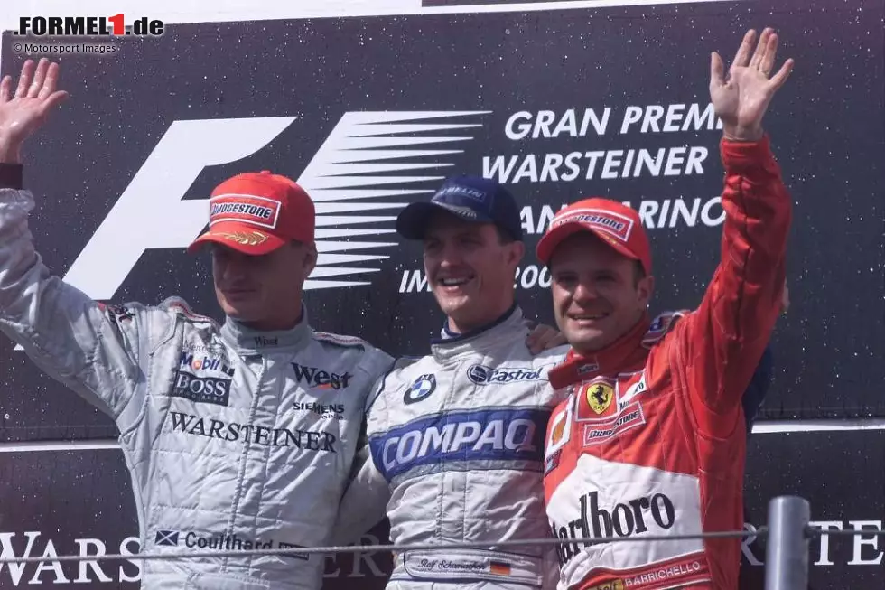 Foto zur News: 2001 (als San-Marino-Grand-Prix): Ralf Schumacher (Williams) vor David Coulthard (McLaren) und Rubens Barrichello (Ferrari)