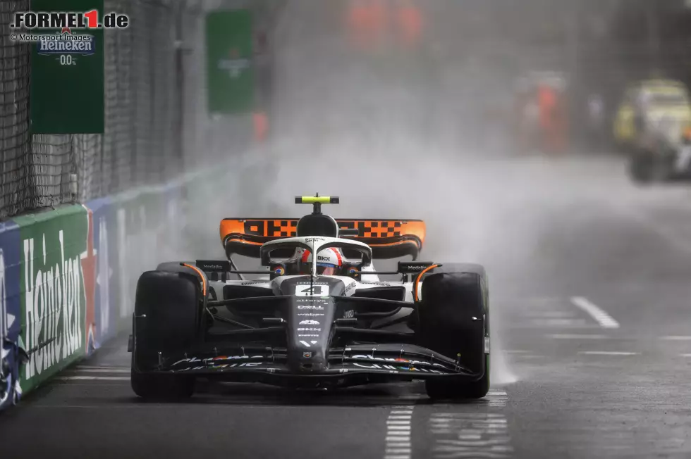 Foto zur News: ... McLaren MCL60 von Lando Norris (Foto) und Oscar Piastri die Top 10 in Monaco nach hinten ab. Nicht nur Valtteri Bottas im Alfa Romeo C43 als Elfter geht leer aus, sondern auch ...