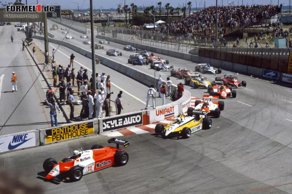 Foto zur News: Schon Mitte der 1970er-Jahre kommt mit Long Beach in Kalifornien ein Stadtkurs ins Spiel. Zeitweise gilt das Rennen dort als &quot;Grand Prix der USA West&quot;. 1983 ist die Formel 1 zum letzten Mal auf der Strecke aktiv, danach übernimmt die IndyCar-Serie.