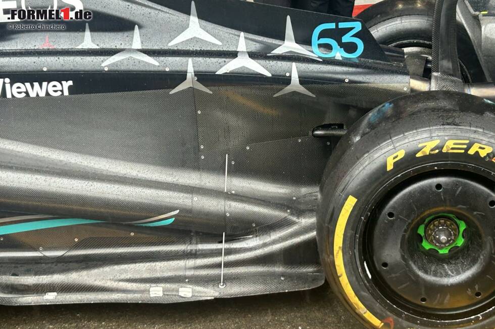 Foto zur News: Mercedes W14: Unterboden mit Haltestrebe