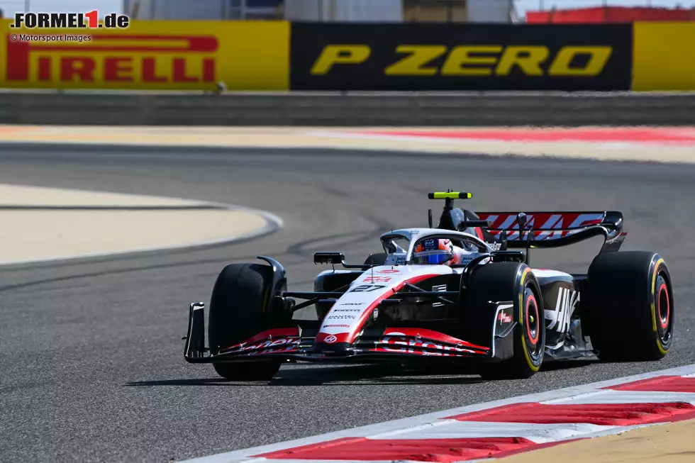 Foto zur News: Nico Hülkenberg (Haas) klassierte sich an der fünften Stelle hinter Nyck de Vries (AlphaTauri).