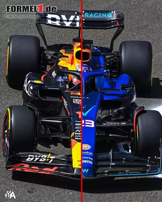 Foto zur News: Red Bull RB19 vs. Williams FW45