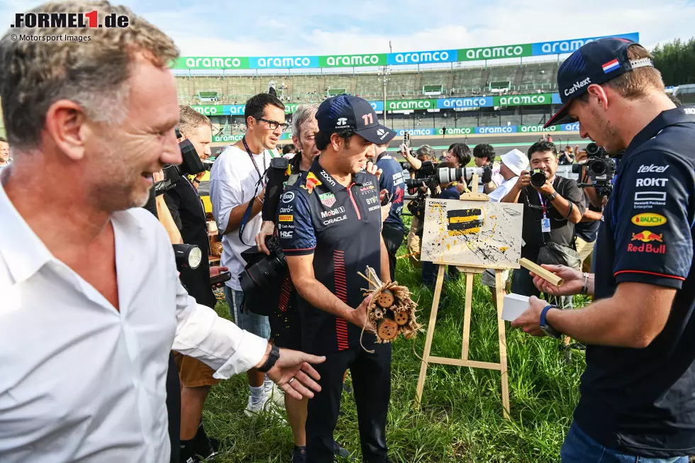 Foto zur News: ... Red-Bull-Teamchef Christian Horner, Sergio Perez und WM-Spitzenreiter Max Verstappen, um einige Beispiele zu nennen. Als Ergebnis ...