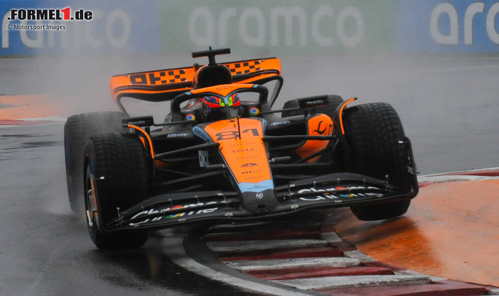 Foto zur News: Oscar Piastri (3): Einen Abzug gibt es natürlich für den Unfall im Qualifying. Davon abgesehen aber eine solide Leistung für einen Rookie, wenn man bedenkt, dass der McLaren aktuell nicht zu den Spitzenautos gehört. Am Ende der undankbare elfte Platz und damit keine Punkte.