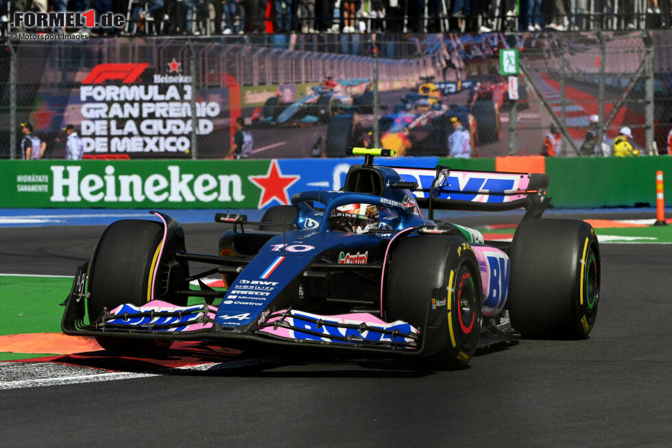 Foto zur News: Pierre Gasly (3): Holte keine Punkte, war aber eigentlich schneller als der Teamkollege. Im Qualifying fünf Plätze vor Ocon, im Rennen war er vor der roten Flagge dann auch schon mehr als einen Boxenstopp vorne. Nur die Unterbrechung sorgte dafür, dass das Duell bei Alpine kippte.