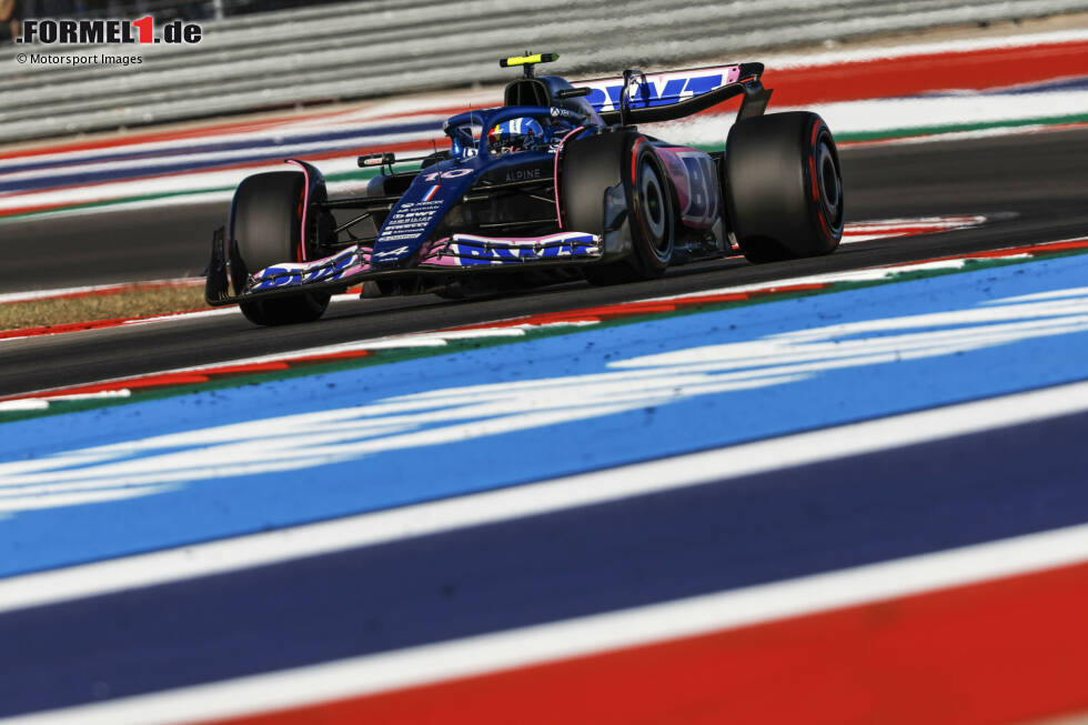 Foto zur News: Pierre Gasly (2): Gute Leistung in Austin im Alpine. Da gibt es nicht viel zu meckern. Qualifyings und Rennen waren sehr solide, und der Teamkollege hatte nichts zu melden.