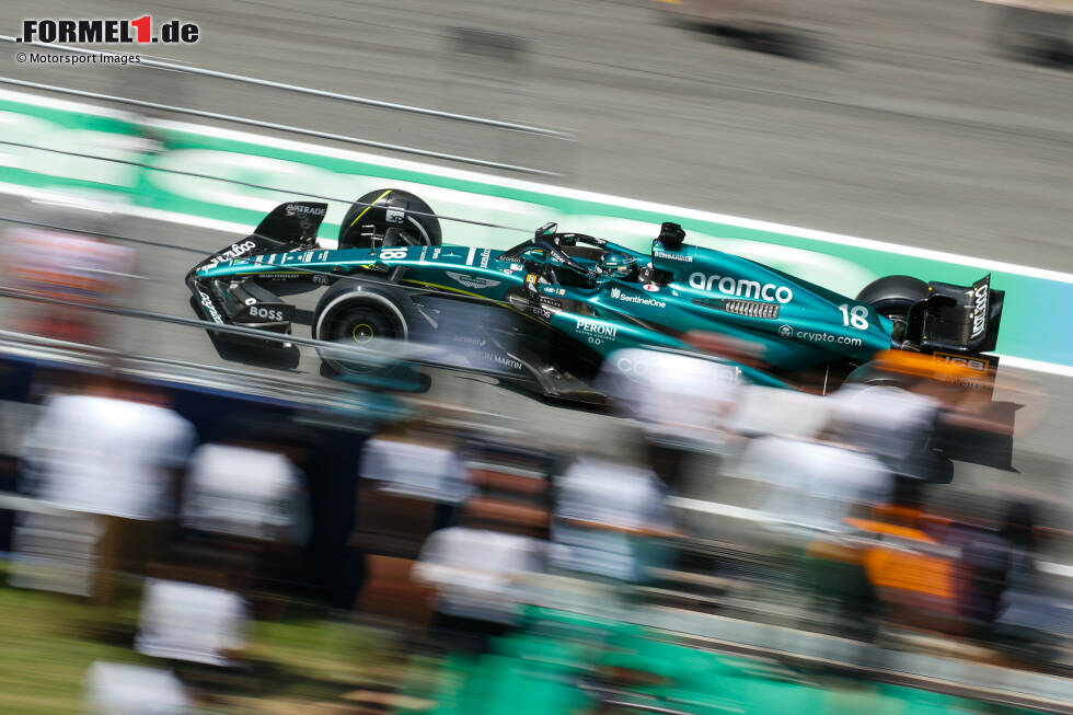 Foto zur News: Lance Stroll (3): Gutes Qualifying mit P6, nach dem Start dann sogar kurzzeitig auf einem Podestplatz. Danach ging es allerdings rückwärts, weil die Reifen zu schnell eingingen. Im Ziel dann nur hauchdünn vor dem Teamkollegen, der von deutlich weiter hinten kam. Für eine 2 reicht uns das dann nicht.