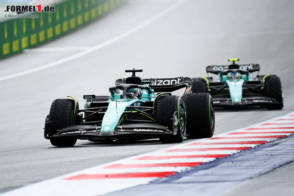 Foto zur News: Lance Stroll (3): Das Endergebnis spiegelt es nicht wieder, aber der Kanadier war am Wochenende auf Augenhöhe mit Teamkollege Alonso - und in Qualifying und Sprint sogar vor ihm. Im Rennen kostete das VSC mehrere Positionen. Zeigte selbst aber eine ordentliche Leistung, wenn auch ohne die ganz großen Highlights.