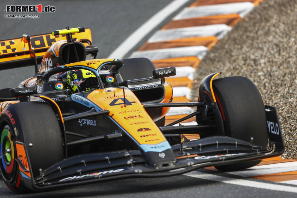 Foto zur News: Lando Norris (2): Highlight war P2 im Qualifying, im Rennen traf dann auch McLaren zu Beginn die falsche Entscheidung bei der Strategie, wovon er sich nicht mehr so recht erholte. P7 ist auch hier nicht mehr als Schadensbegrenzung, wobei seine eigene Leistung durchaus gut war.