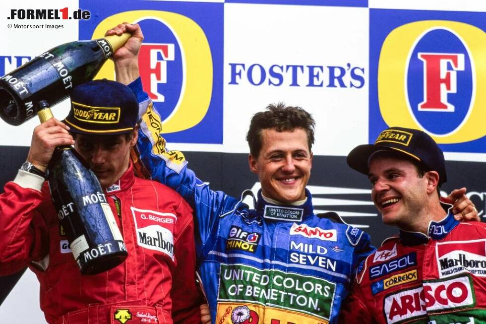 Foto zur News: Michael Schumacher (1994): Zwei Jahre später befindet sich Mansell bereits in der (vorläufigen) Formel-1-Rente, als ein gewisser Michael Schumacher mit vier Siegen zu Saisonbeginn auf sich aufmerksam macht. &quot;Schumi&quot; gewinnt damals sogar sechs der ersten sieben Rennen!