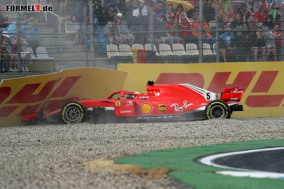 Foto zur News: 5. Sebastian Vettel (Ferrari) beim Großen Preis von Deutschland 2018 - Grund: Unfall